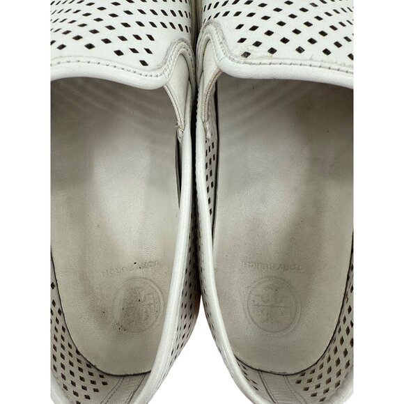 Tory Burch Jesse Womens Perforated Slip-On Sneakers Size 6 White - Picture 5 of 6